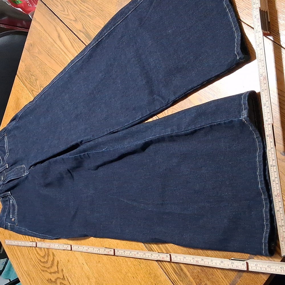 JUDY BLUE Jeans Womens 3/26 BLUE Dark RETRO WIDE LEGS Denim Preowned Used  Pants